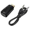 Mini HDMI-compatible To VGA Cable Converter 1080P Audio Cable Converter with 3.5MM Jack Audio For Laptop TV Box Computer Display