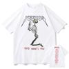 New God Wants You Kanye West Double Sided Print Tshirt Streetwear Skull Graphic T-shirts Men Women Hip-Hop T Shirt Man Tops Tees