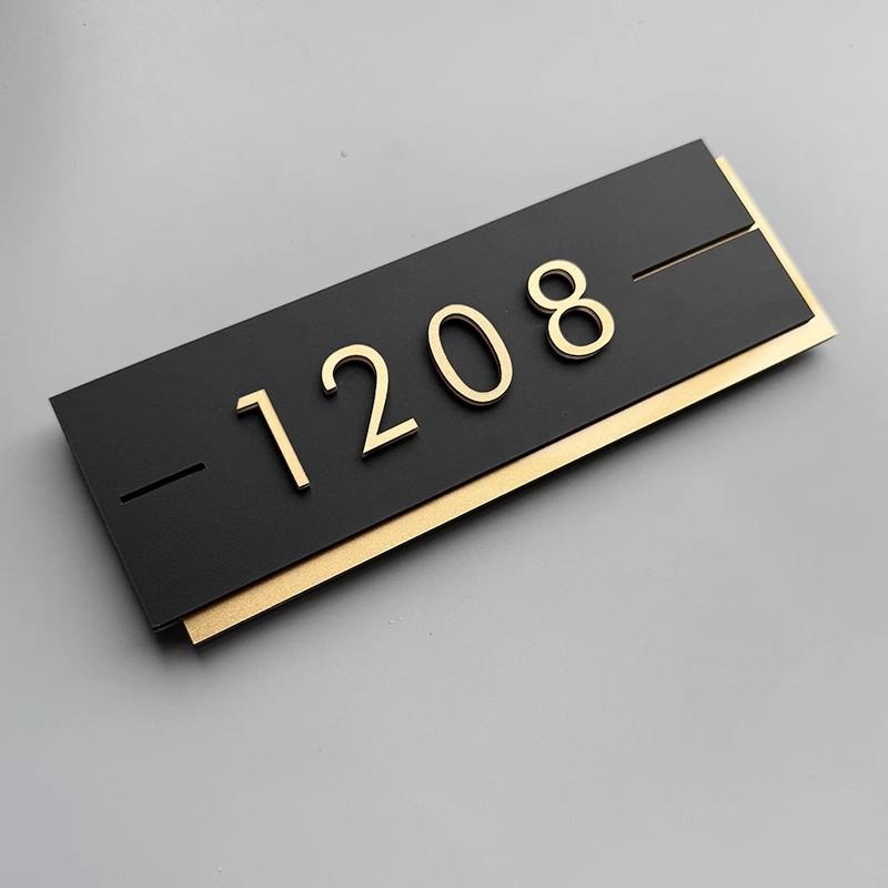Acrylic Modern Door Plate Shop Sign Customize House Number For Home Office Flats Restaurant Hotel Cafe Bar Home Decor Plate