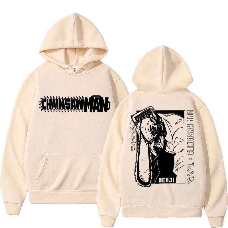Mange Y2k Japan Anime Chainsaw Man Hoodie 90s Vintage Long Sleeve Makima Harajuku Oversized Fleece Hoody Sweatshirt