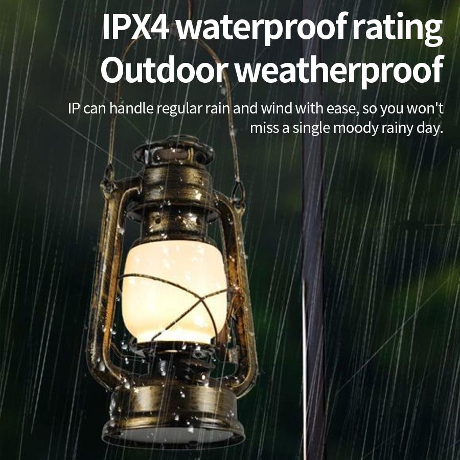 Retro Portable LED Horse Lantern Lamp Rechargeable Hanging Camping Lights 3 Lighting Modes Camping Lamp Waterproof Tent Light