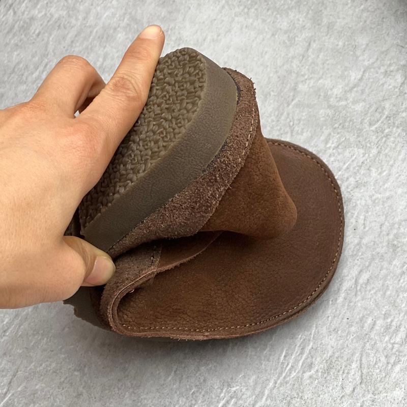 Retro Women Genuine Leather Shallow Flats Shoes Handmade Soft Sole Casual Round Toe Solid Color Loafers