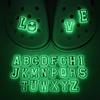 Fluorescent PVC Soft Rubber Clog Shoe Decorations - Letters & Numbers - DIY Accessories