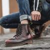 Модные новые ботинки для пар, мужские и женские, из натуральной кожи, мотоциклетные ботинки, дышащие, водонепроницаемые, нескользящие, теплые, модные ботинки по щиколотку