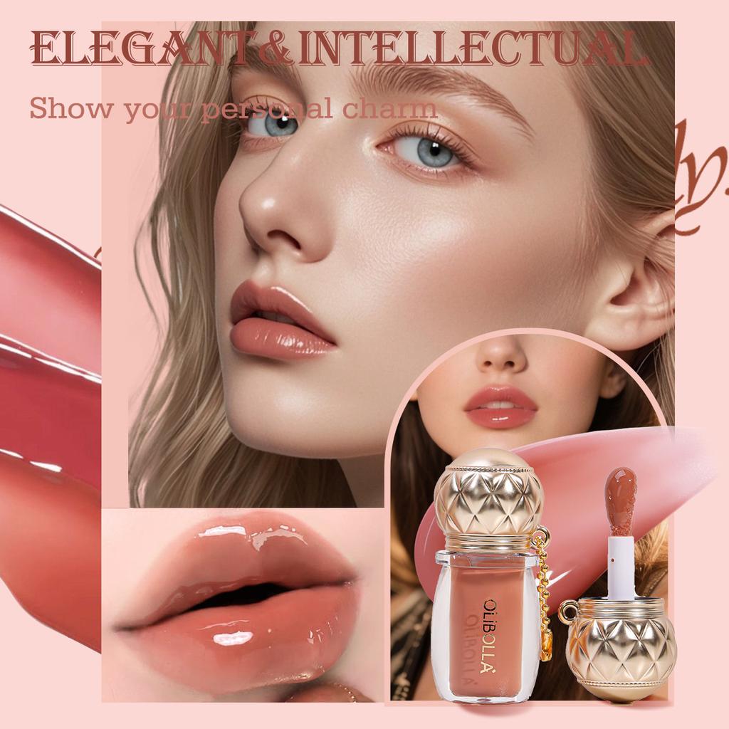 Royal Style Round Lip Glaze Hydrating Plumping 6 Shades Glossy