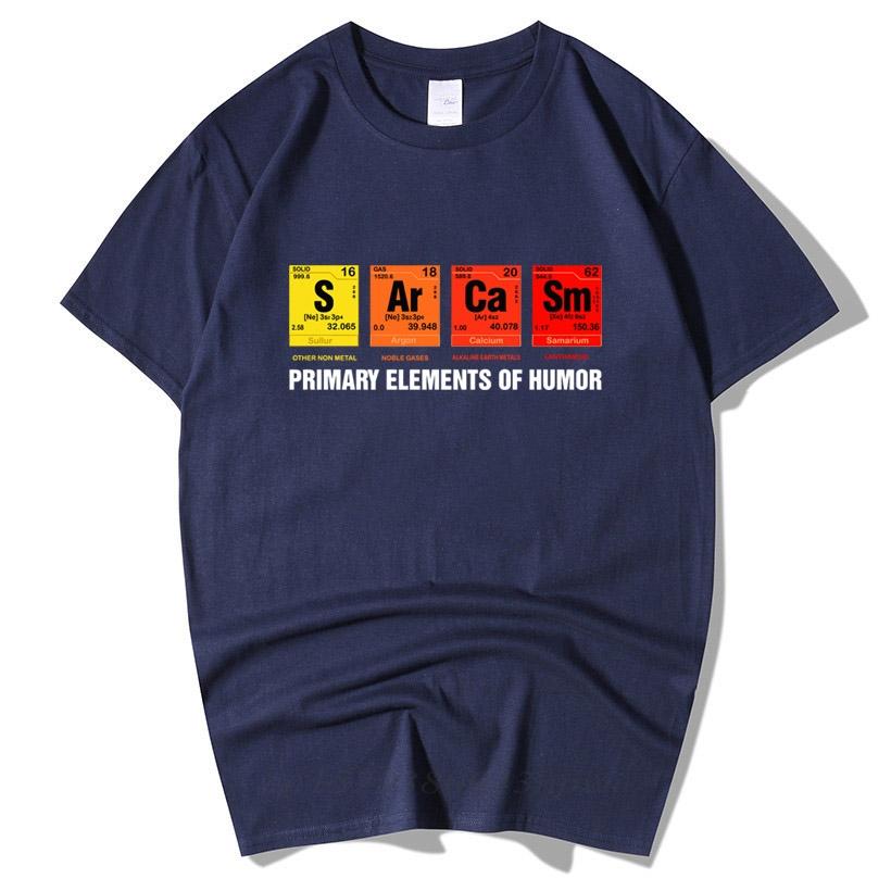 Periodic Table Of Humor Sarcasm TShirt Funny Birthday Gift For Men Short Sleeve Cotton Primary Elements Chemistry T Shirts
