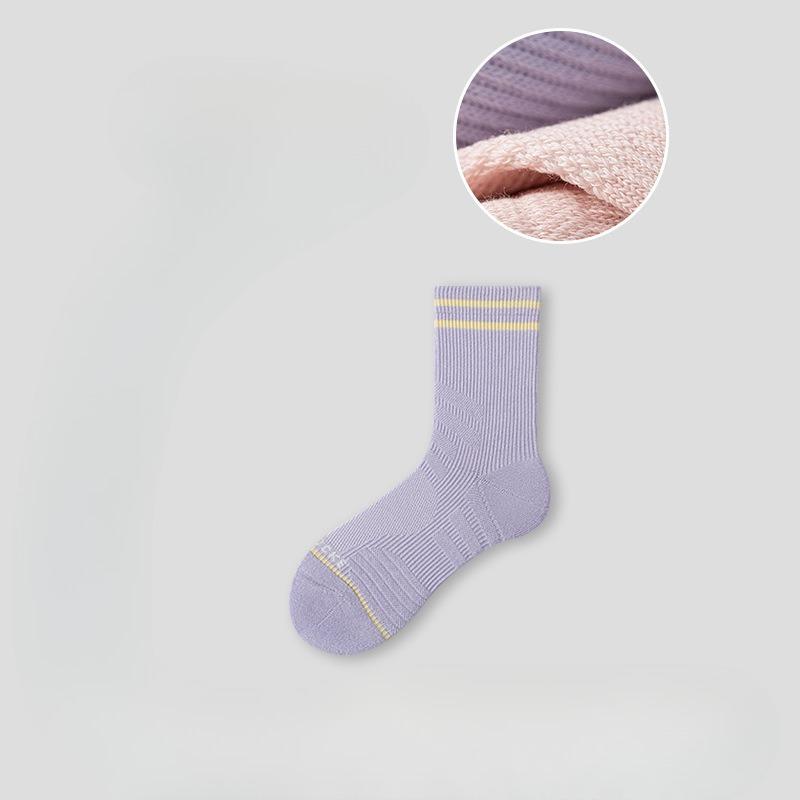 Параллельные брусья, Бег, Женские носки до середины икры, Дышащие и амортизирующие, Махровое дно, Марафон, Пеший туризм, Велоспорт, Компрессионные длинные носки