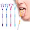Tongue Scraper Tongue Cleaning Brush Care Plastic Tongue Scraper Travel Portable Freshen Breath Tongue Brush Cleaner for Oral Ca