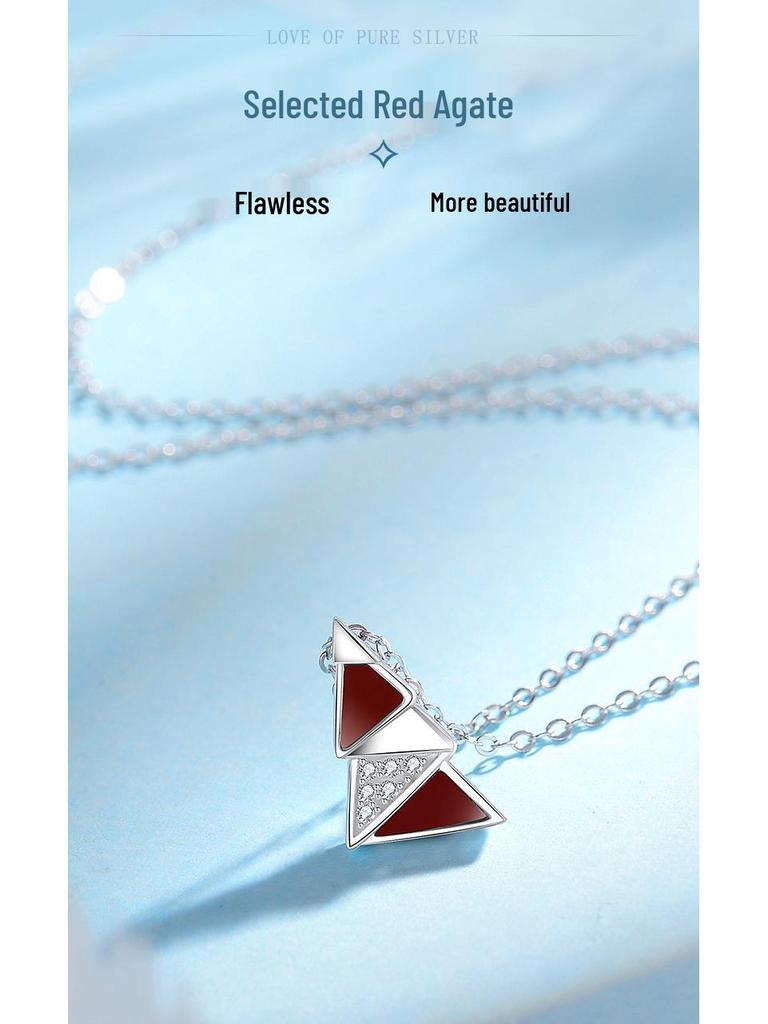 S925 Sterling Silver Christmas Tree Pendant Necklace - Elegant & Versatile Gift for Girlfriends