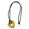 Elegant Hollow Stone Pendant PU Strap Personalized Sweater Chain  Sweater Decor