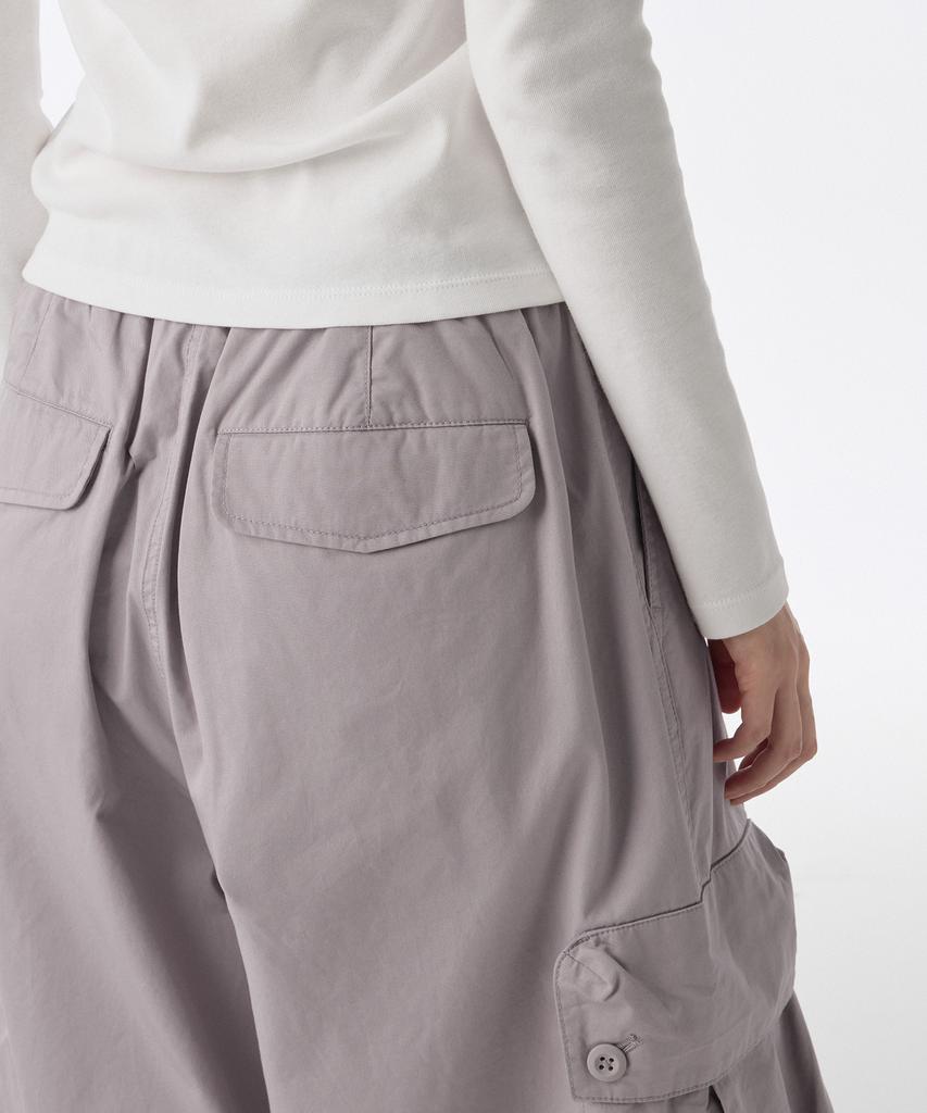 MUSINSA STANDARD WOMAN Women'S Cotton Parachute Cargo Pants [Purple Grey]