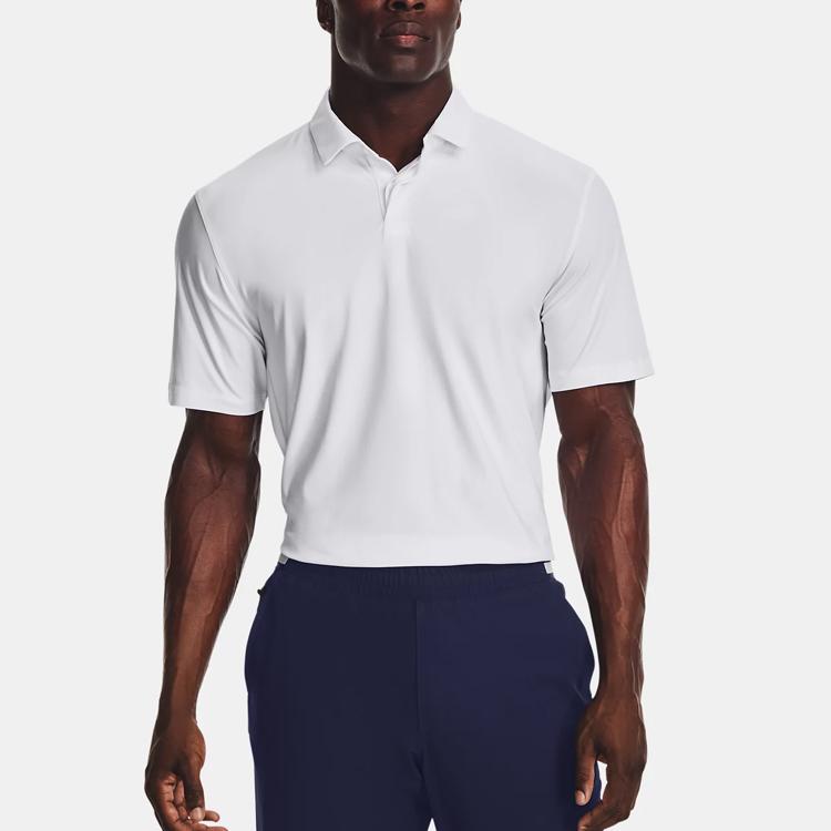 Under Armour Polo Shirts Men's White Moderate Straight Fit 1377362-100