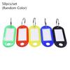 50pcs/lot Colorful Plastic Keychain Key Tags Label Numbered Name Baggage Tag ID Label Name Tags With Split Ring