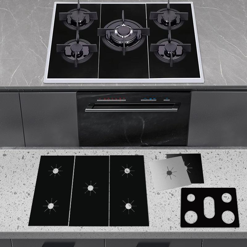 1~5 Holes Gas Stove Pad Protective Cover Anti-dirty Non-stick Pad Reusable Stovetop Scratch Protector Pads Kitchen Parts