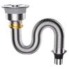 80cm pipe + 110mm head stainless steel set