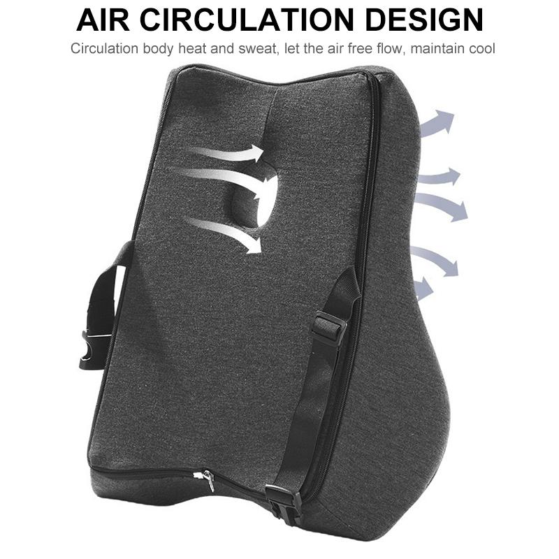 Office Lumbar Pillow Ergonomic Lumbar Support Memory Cotton 4D Curved Lumbar Cushion Car Lumbar Office Comfortable Ergonomic Lum