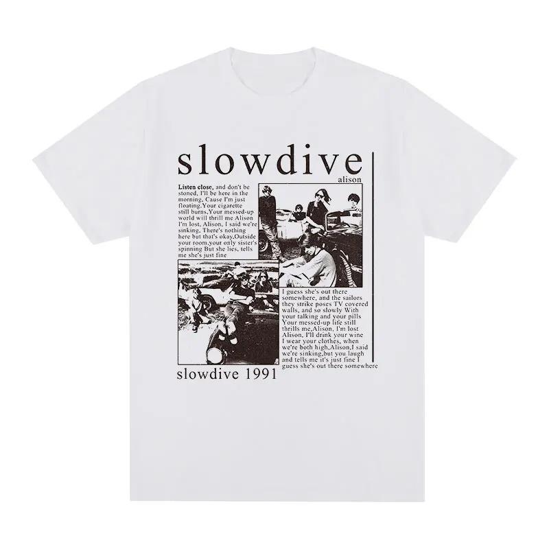 Slowdive Alison 1991 Винтажная футболка Тур 90-х Классический Хлопок Мужская Футболка Новая Футболка Женские Топы Унисекс