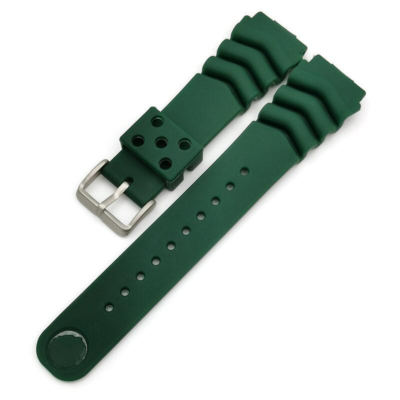 Дайвинг Резиновый ремешок для часов Seiko Силиконовый Водонепроницаемый Мягкий Резиновый Наручный ремешок 18/20/22 мм Мужской Спортивный Браслет Аксессуар