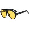 New Women'S Sunglasses Women Large Frame Conjoined Body Oval Shape Sun Glasses Brand Designer Fashion Eyewear Uv400