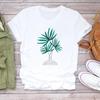 (Asian Size) T Shirt Top Plant Cartoon Trend Cute 90s Fashion Casual Clothing Tee Short Sleeve Women Print Lady Female O-neck Graphic T-shirt