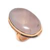 Rose Quartz Handmade Copper Jewelry Ring Size 8 J6d76