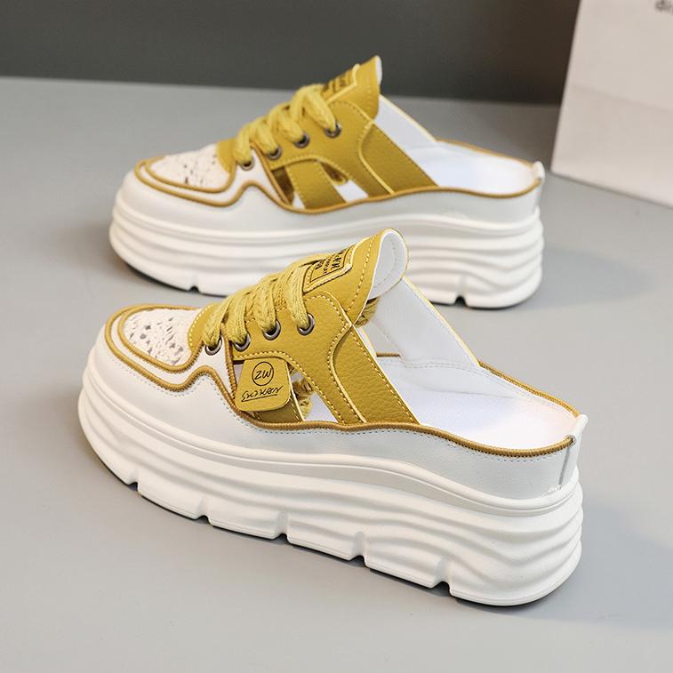 Сандалии большого размера для женщин весной и летом, новые внешние тапочки с плоской подошвой для женщин