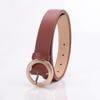 Womens Fashion Pu Leather Belt With Alloy Buckle For Casual Wear And Office Style