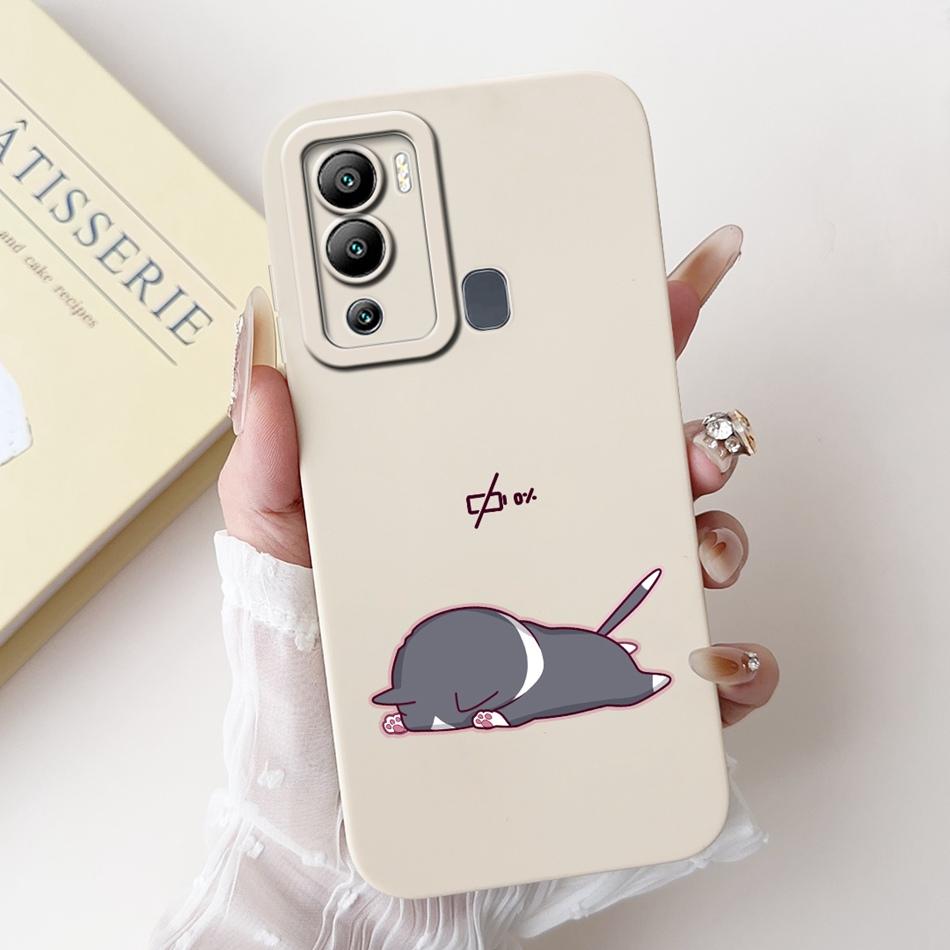 Чехол для Infinix Hot 12i Hot 12 Play Hot12i X665B X6816C Милый Мультяшный Пингвин Заяц Защита Камеры Мягкий Силиконовый Чехол для Телефона