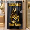 Beach TowelScorpions Custom Name Text Personalized Soft Towel for Beach Pool Indoor Home Decor Gift