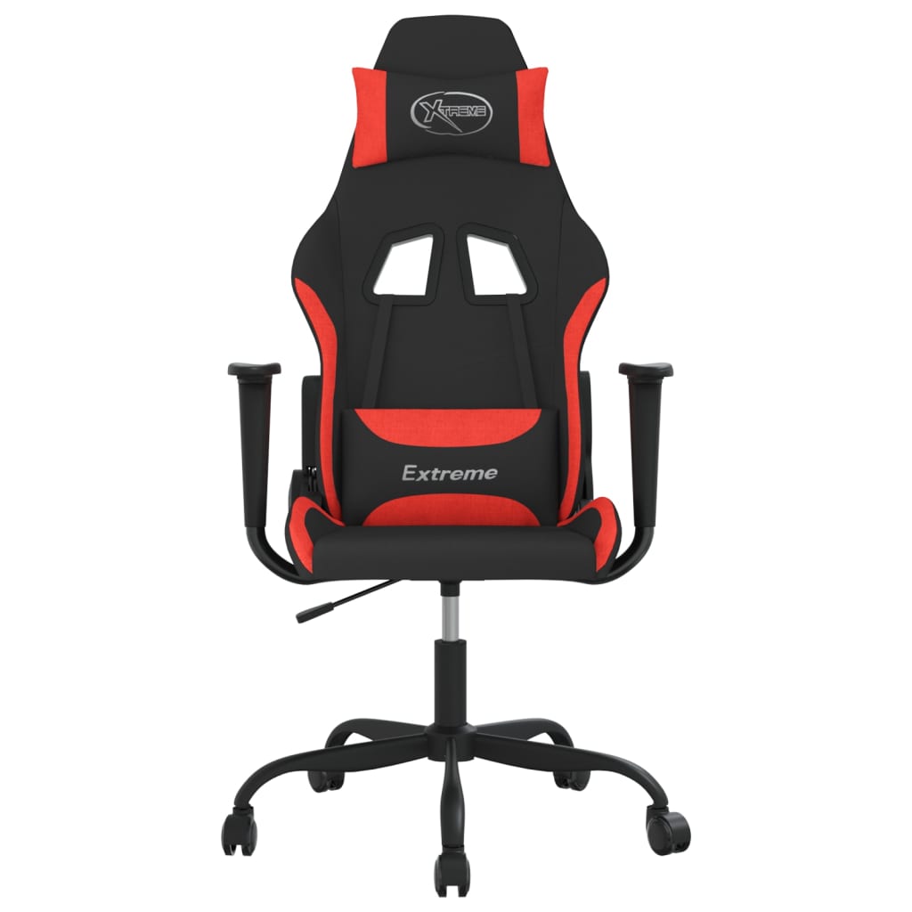 Gaming Chair Black and Red Fabric