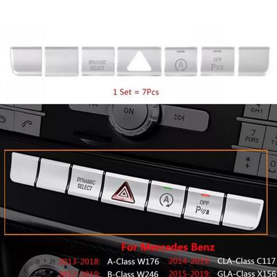 Комплект накладок переключателей панели CD для Mercedes Benz A B Class W176 W246 2013-18