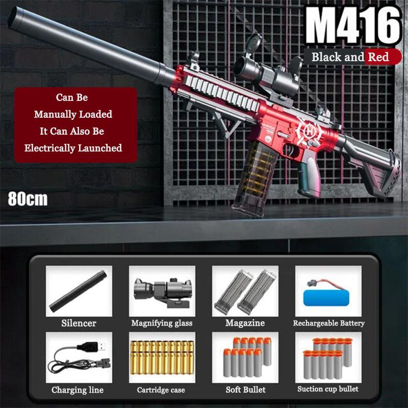 Новая модель M416 полностью автоматический пистолет для метания мягких пуль электрический комбинированный ручной автоматический игрушечный пистолет для метания пуль