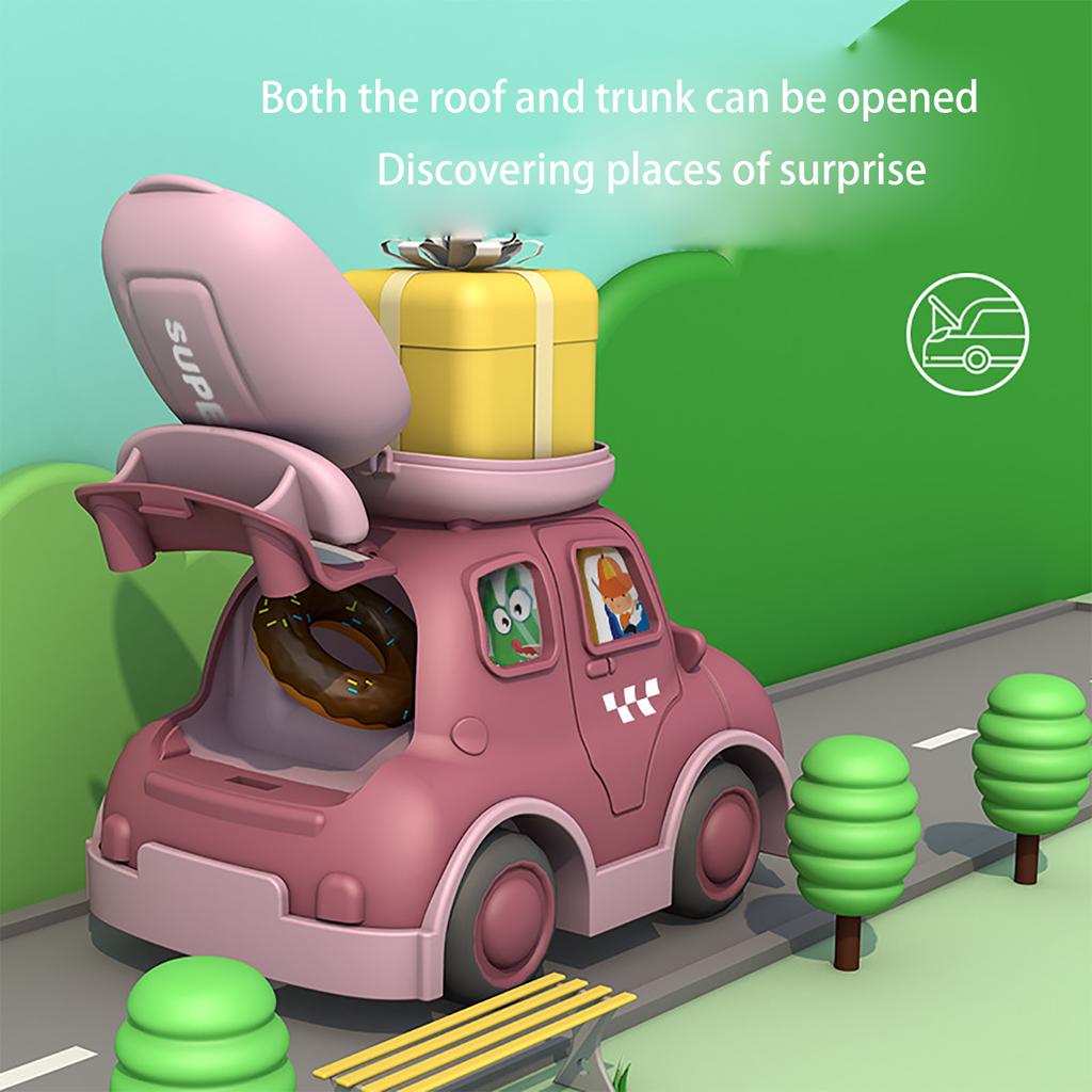 1Pc Baby Cartoon Toy Car Mini Vehicles Inertia Pull Back Cars Montessori Early Education Crawling Toys Car For Toddlers Boys
