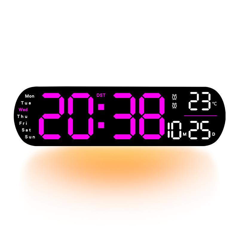 Creative New Product Wall Clock Multi-function Clock Living Room Watch Large Screen LED Digital Alarm Clock 5502