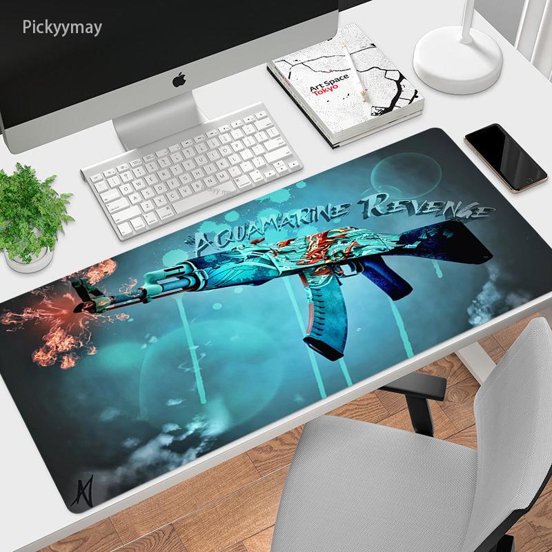 Коврик для мыши CS GO Hd, утолщенный большой коврик для мыши, коврик для мыши с запирающимся краем, резиновый коврик для игровой клавиатуры большого размера, настольные игровые коврики