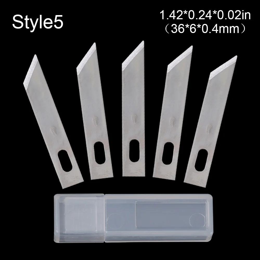 5Pcs Engraving Non-Slip Metal Scalpel Knife Parts Blades Cutter Craft Knives for Mobile Phone PCB Repair Hand Tools