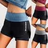 Модные женские свободные спортивные повседневные карманные эластичные шорты из двух частей для йоги