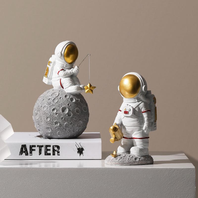 Nordic Creative Astronaut Астронавт Маленькие украшения Винный шкаф Стойка для красного вина Входная гостиная Обеденный стол Украшения для детской комнаты