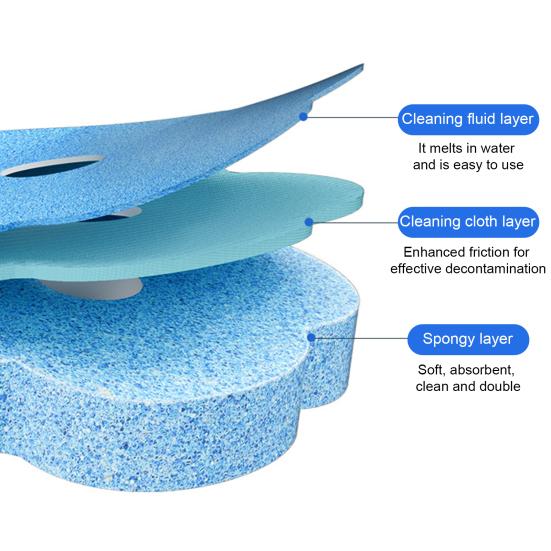 Одноразовый ершик для унитаза, чистящее средство с держателем и 6 сменными насадками для стены