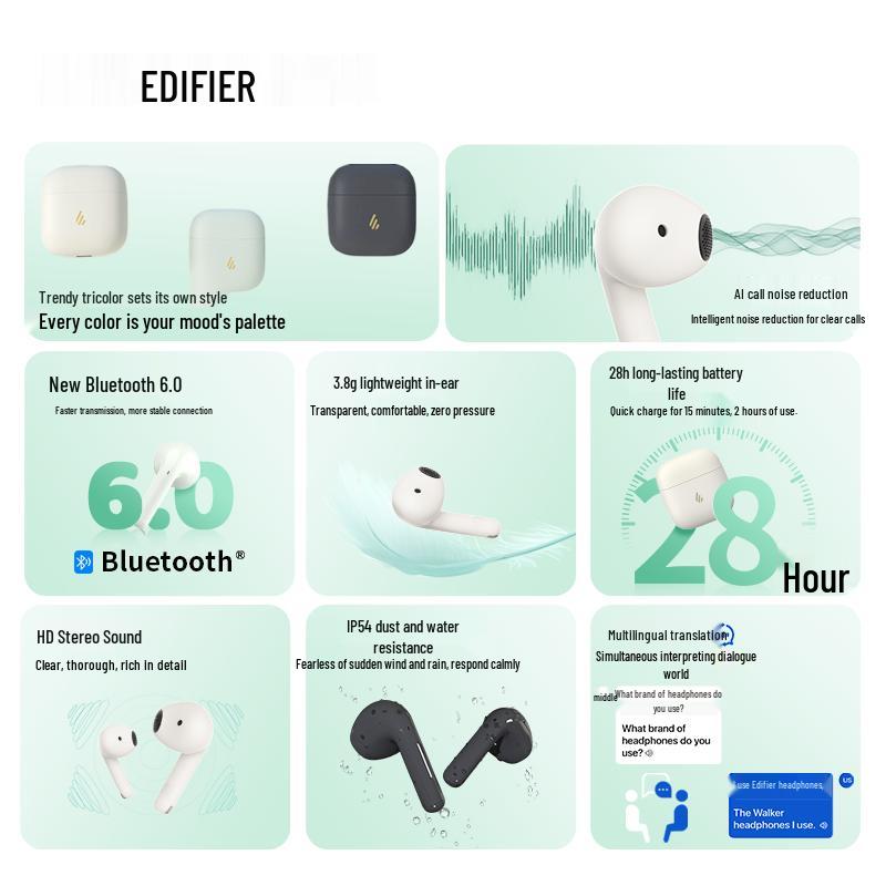 Edifier Беспроводные Bluetooth-наушники Echo Air