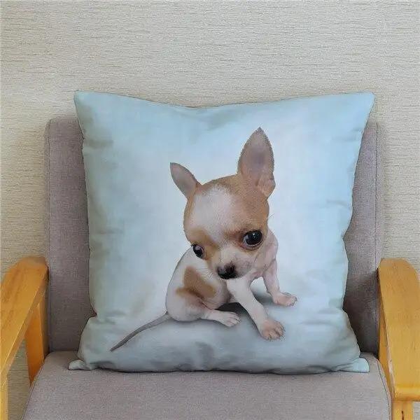 Милая Мини Собака Чихуахуа Декоративная Наволочка Офис Гостиная Автомобиль Украшения Дома Наволочка