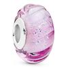 925 Sterling Silver Charm Shimmering Radiant Effervesence Heart Wavy Fancy Murano Glass Bead Fit Popular Bracelet Jewelry