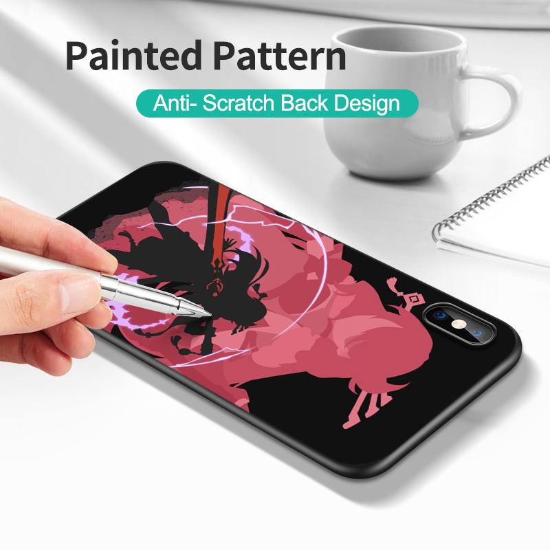 Черный чехол TPU для OPPO Reno 7 7Z 8 Lite 4G 5G PRO F11 F17 F15 F19 F19S F21 Genshin Impact Anime