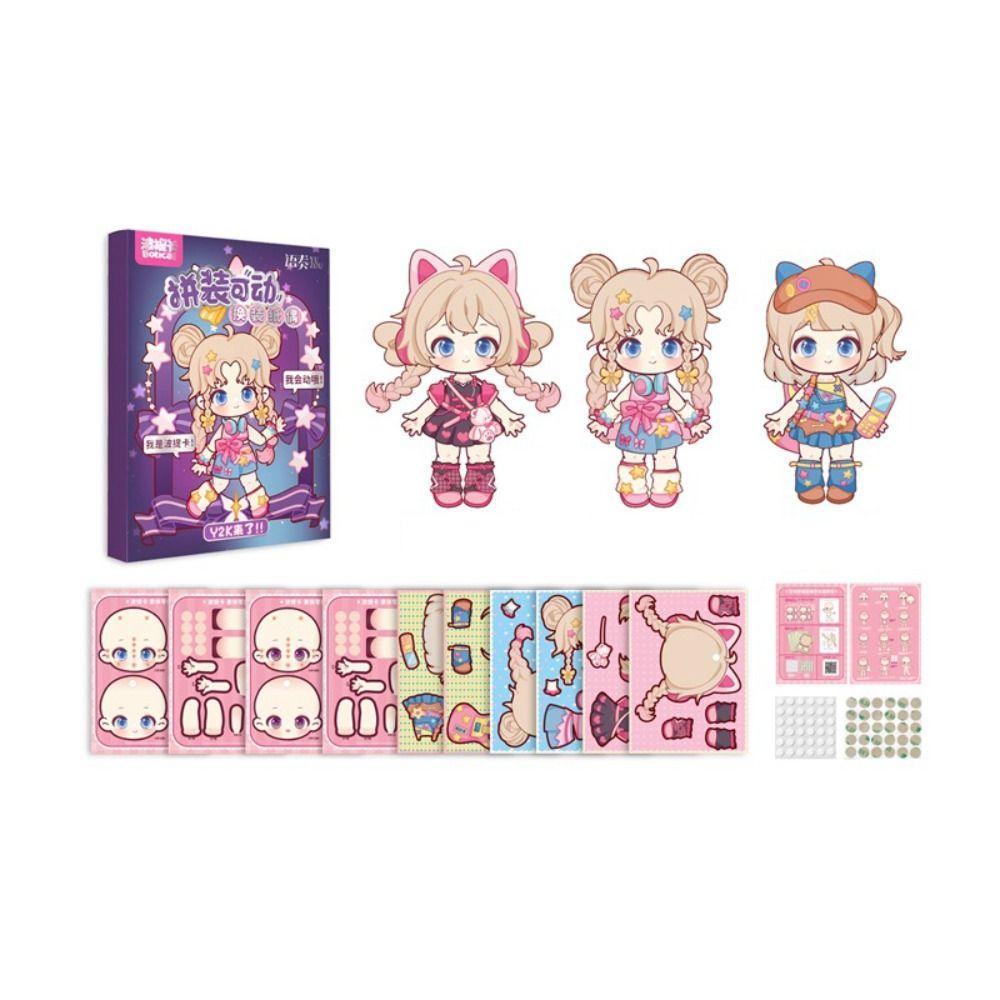 Монтессори DIY бумажная кукольная игрушка ручной работы тихая книга игрушки 3D одеваются бумажная кукла подарок на день рождения