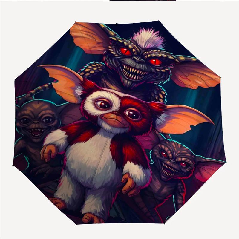 Gremlins Fashionable Automatic Opening/Closing Folding Umbrella. Portable and Foldable, Ideal for Gift, Travel, and Daily Use.