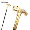 Золотая голова носорога модная трость декоративная трость косплей винтажная вечеринка модная трость посох 91 см
