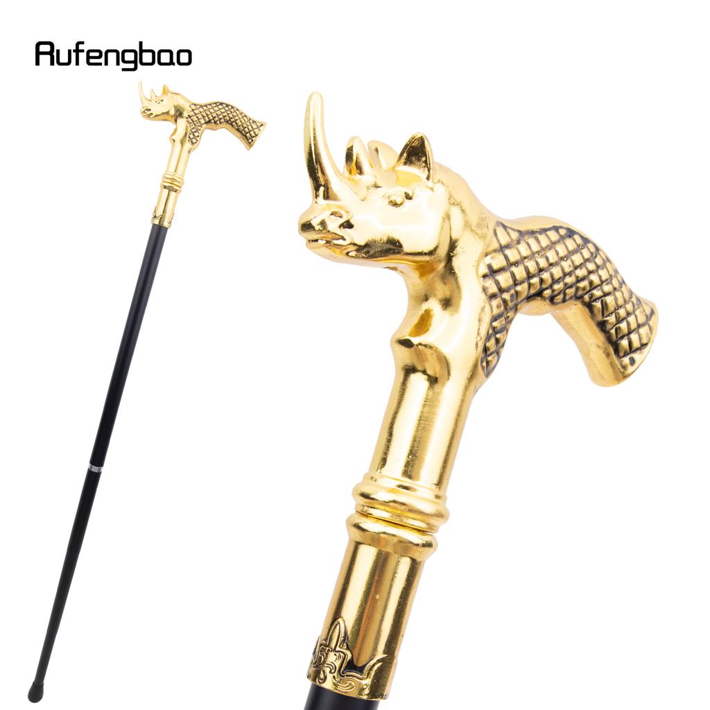 Золотая голова носорога модная трость декоративная трость косплей винтажная вечеринка модная трость посох 91 см