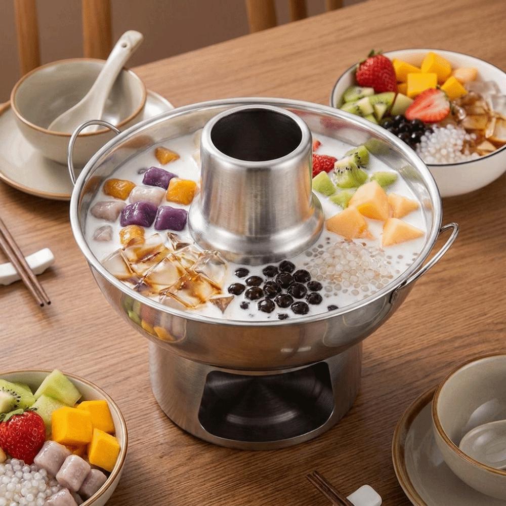 Double Ear Dessert Hotpot Traditional Tom Yum Hot Pot Durable Charcoal Hot Pot Restaurants