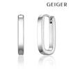 Silver Basic Square One-Touch Ring Earrings by Gisvee147