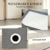 Foldable Cat House with Scratching Board, Gray, 60x40x34 cm